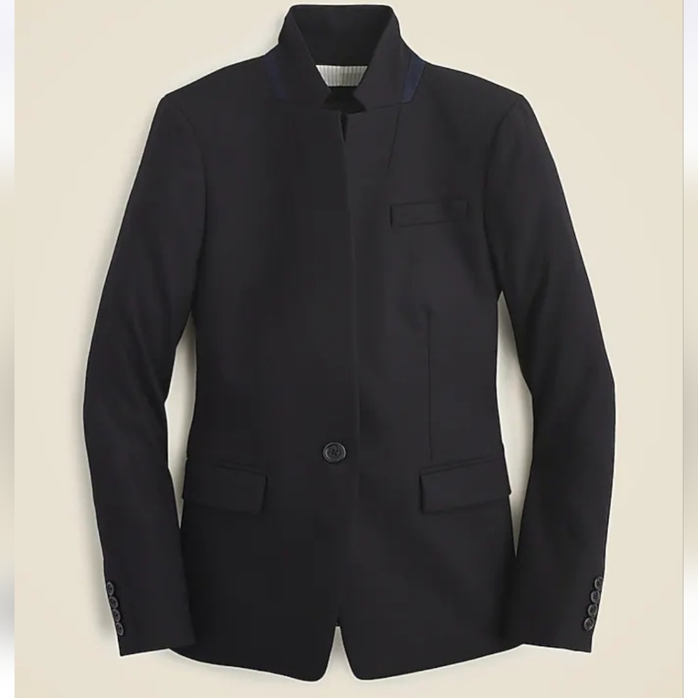 J. Crew Wool Regent Blzer Sz 2 Black